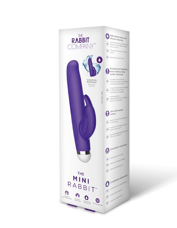 MINI RABBIT VIBRATOR IN PURPLE ALT2 view Color: PR