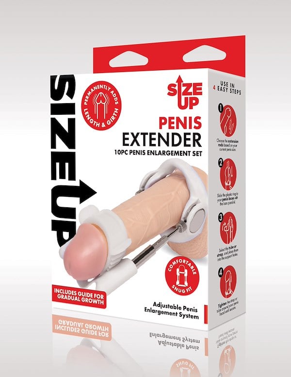 Size Up Penis Extender 10Pc Penis Enlargement Set ALT3 view Color: WH