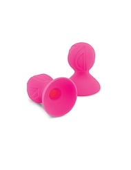 Front view of SIZE UP PINK SILICONE NIPPLE SUCKERS