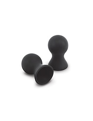 Front view of SIZE UP BLACK SILICONE NIPPLE SUCKERS