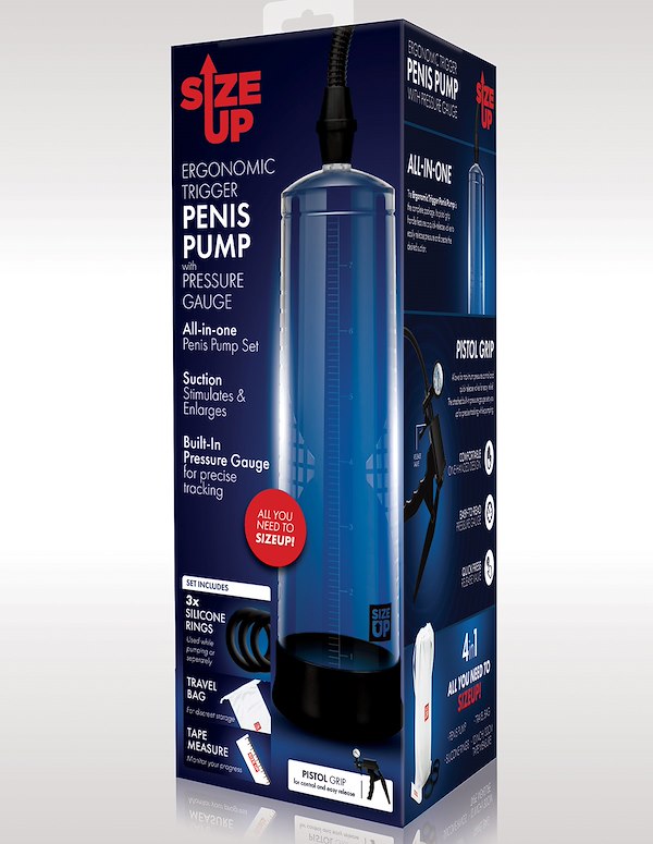 Size Up Deluxe Handpump Penis Pump ALT2 view Color: CKB