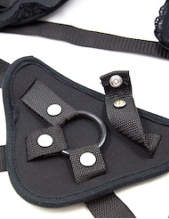 Additional BK view of product KINK & CONSENT - BLACK LACE STRAP-ON HARNESS with color code ALT5