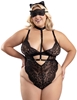 Additional BLACK view of product FERAL FOR YOU PLUS SIZE BEDROOM COSTUME with color code BK