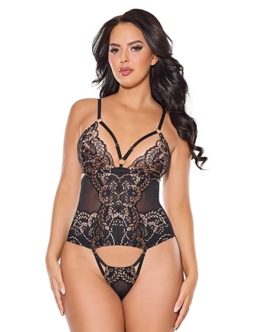 GISELLE TEDDY WITH REMOVABLE BACKLESS PANTY - 24301-04012