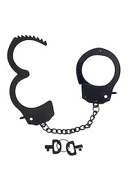 Alternate back view of KINK & CONSENT - METAL HANDCUFFS