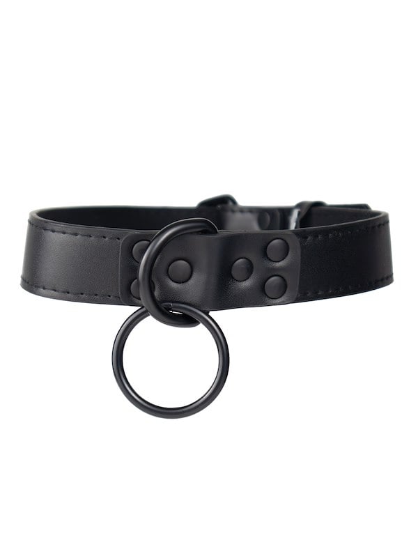 Kink & Consent - Collar & Leash ALT1 view Color: BK