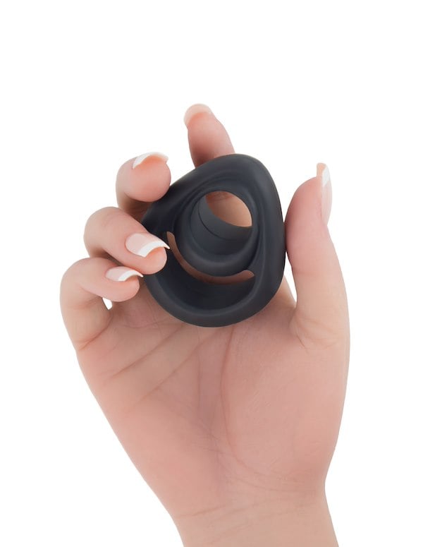 One Love - Tear Drop Double Ring ALT4 view Color: BK