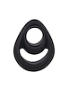Additional BLACK view of product ONE LOVE - TEAR DROP DOUBLE RING with color code BK