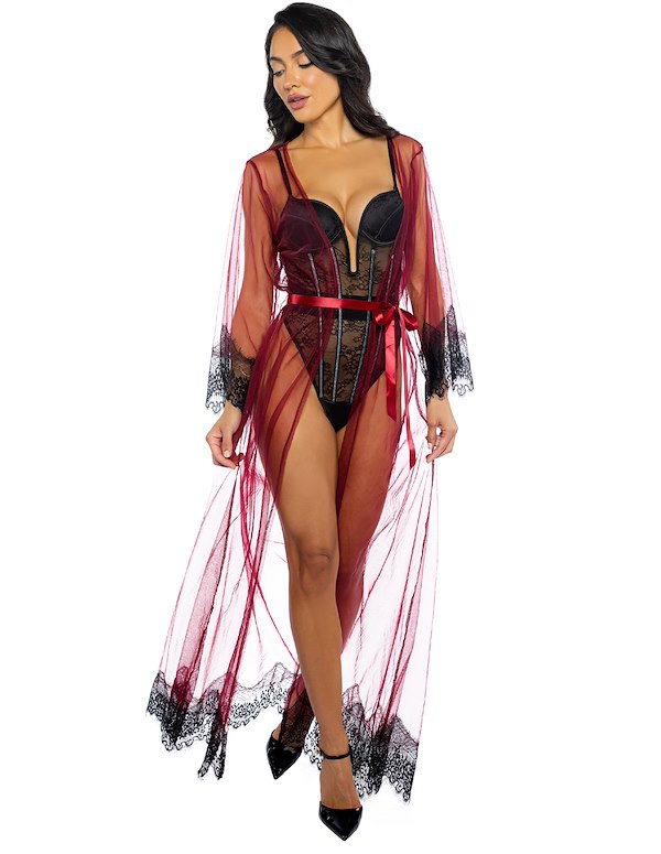 DAYDREAM MAXI PLUS SIZE ROBE ALT2 view Color: MRLT