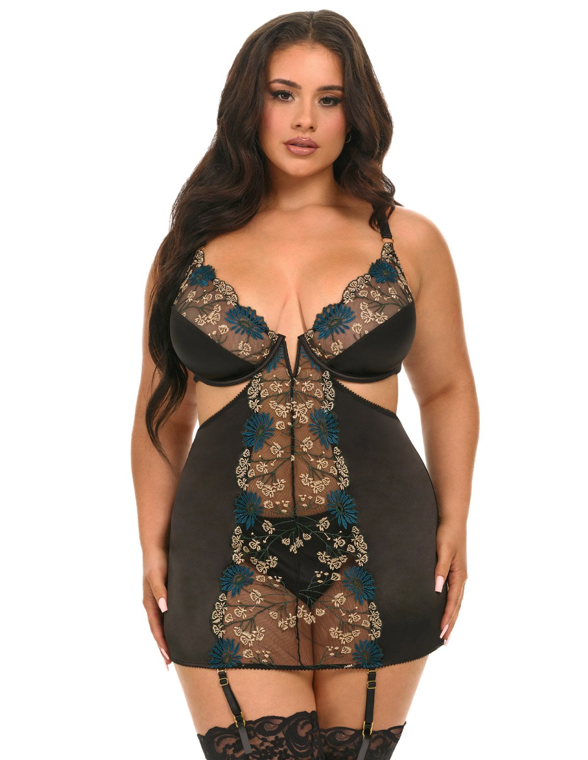 alternate image for ALANI EMBROIDERED BABYDOLL