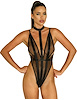 Additional BLACK view of product WILDE FISHNET SOFT CUP TEDDY with color code BK
