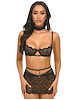 Additional BLACK view of product PERLA BRA TOP AND SKIRT WITH COLLAR with color code BK