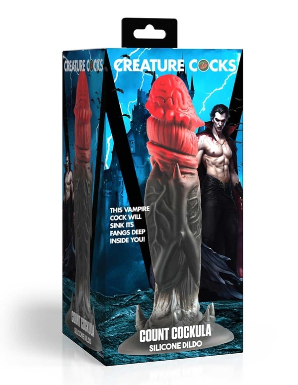 Creature Cocks Count Cockula Silicone Dildo ALT7 view Color: RB
