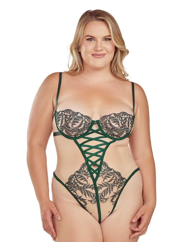 Never Leaf You Plus Size Teddy default view Color: GR