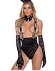 Additional BLACK view of product PLAYBOY SUSPENDERS CUMMERBUND BRIEFS WITH HEAD PIECE with color code BK