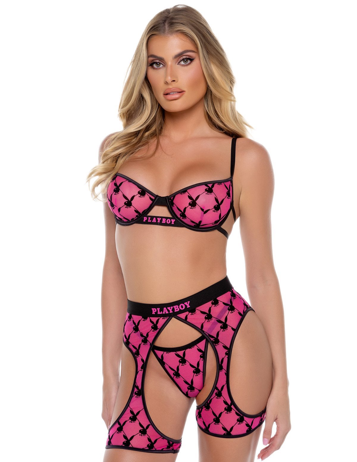 alternate image for Playboy Bra And Thong With Chaps