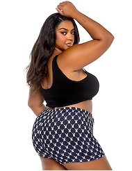 Alternate back view of PLAYBOY PLUS SIZE LOUNGEWEAR TANK AND SHORTS