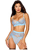 Additional LIGHT BLUE view of product FORGET ME NOT FLORAL EMBROIDERY BRA SET with color code LB