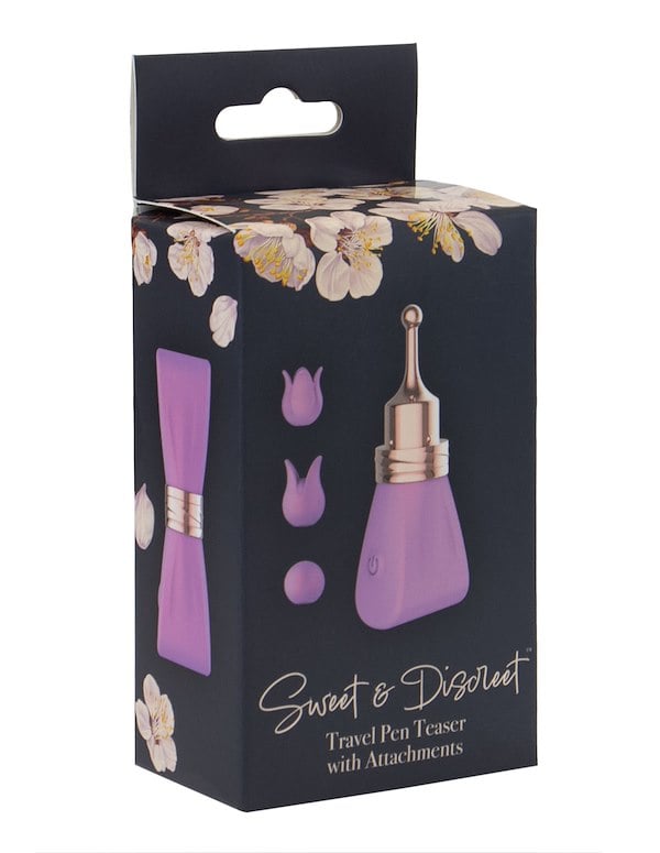 SWEET & DISCREET - TRAVEL PEN TEASER W/ ATTACHMENTS ALT6 view Color: PR