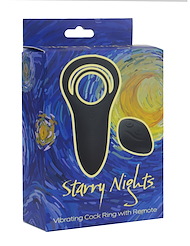 Additional BK view of product STARRY NIGHTS - VIBRATING COCK RING W/ REMOTE with color code ALT1