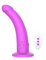 Alternate back view of AUXILIARY - V1 VIBRATING DILDO W/ REMOTE