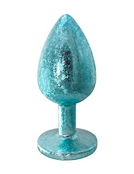 Alternate back view of FEM GEM - FOIL EDITION - BLUE PLUG W/ BLUE GEM
