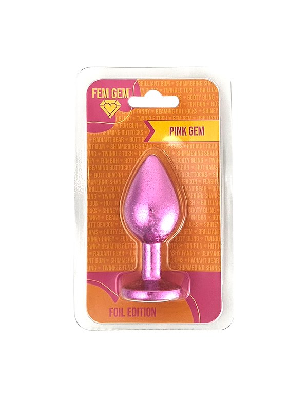 FEM GEM - FOIL EDITION - PINK PLUG W/ PINK GEM BASE ALT2 view Color: PK