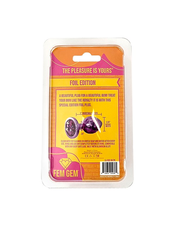 FEM GEM - FOIL EDITION - PINK PLUG W/ PINK GEM BASE ALT3 view Color: PK