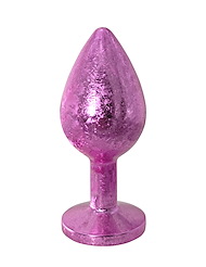 Alternate back view of FEM GEM - FOIL EDITION - PINK PLUG W/ PINK GEM BASE