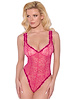 Additional PURPLE/FUCHSIA view of product YVONE LACE UNDERWIRE TEDDY with color code FU