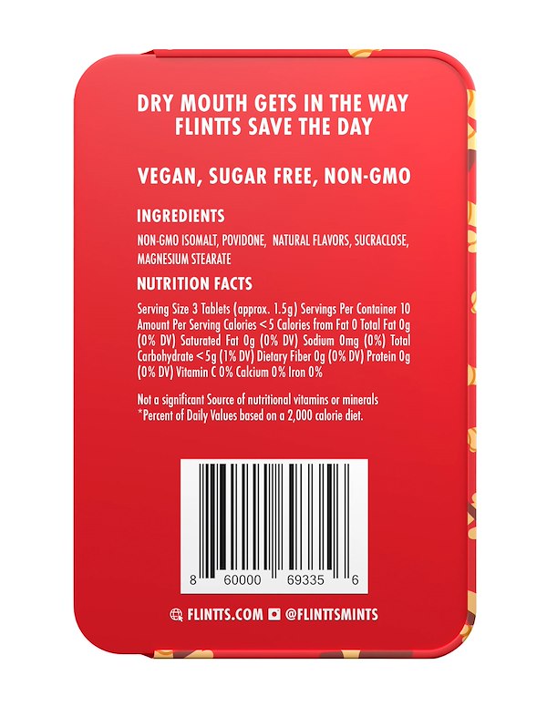 FLINTTS MINTS MOUTH WATERING -CINNAMON GINGER STRENGTH 300 ALT1 view Color: NC