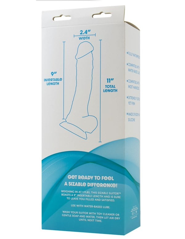 Sizable Suitor - 9 Blue Dildo ALT5 view Color: BL