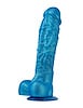 Additional BLUE view of product SIZABLE SUITOR - 9" DILDO with color code BL