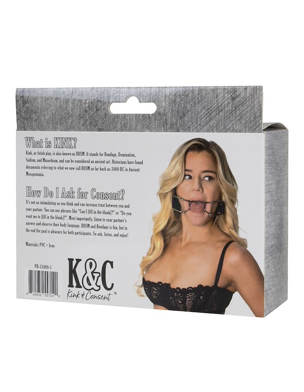 KINK & CONSENT - OPEN MOUTH SPIDER GAG ALT3 view Color: SBK