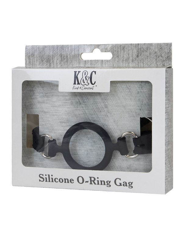 KINK & CONSENT - SILICONE O-RING GAG ALT2 view Color: BK