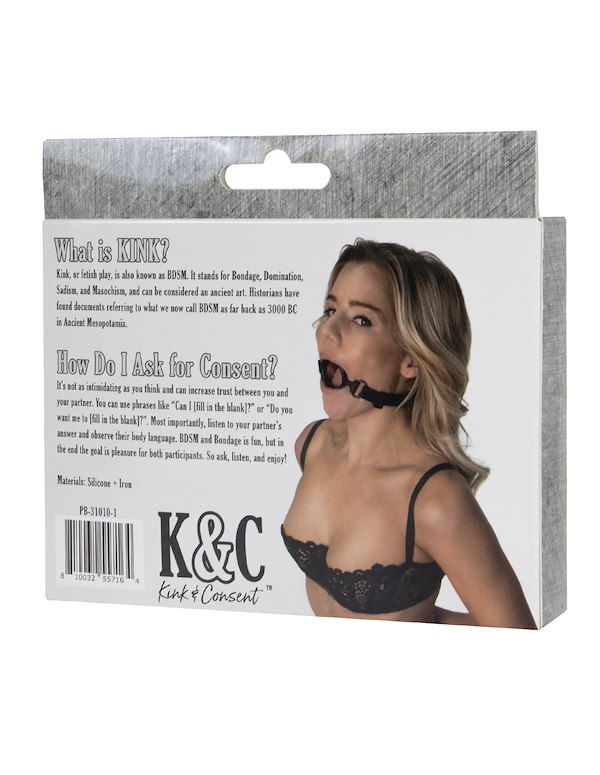 KINK & CONSENT - SILICONE O-RING GAG ALT3 view Color: BK