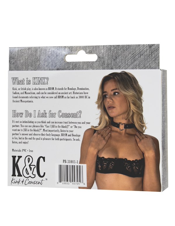 KINK & CONSENT - HEARTS DESIRE CHOKER ALT2 view Color: SBK