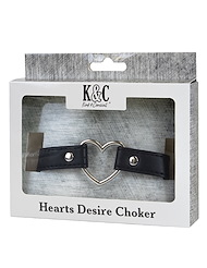 Alternate back view of KINK & CONSENT - HEARTS DESIRE CHOKER
