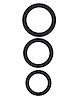 Additional BLACK view of product STAY STIFF - 3PC COCK RING SET with color code BK