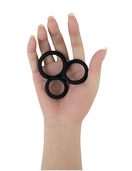 Additional BK view of product STAY STIFF - 3PC COCK RING SET - SMALL with color code ALT2