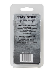 Additional BK view of product STAY STIFF - 3PC COCK RING SET - SMALL with color code ALT4