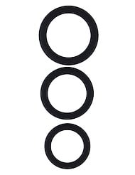 Front view of STAY STIFF - 3PC COCK RING SET - SMALL