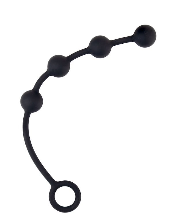 SWEET CHEEKS - SILICONE ANAL BEADS ALT1 view Color: BK