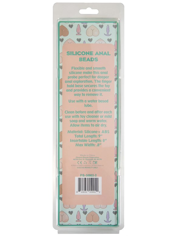 SWEET CHEEKS - SILICONE ANAL BEADS ALT5 view Color: BK