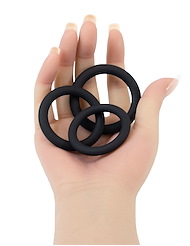 Additional BK view of product STAY STIFF - 3PC COCK RING SET - LARGE with color code ALT2