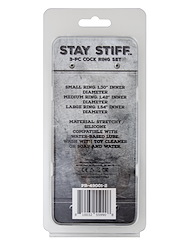Additional BK view of product STAY STIFF - 3PC COCK RING SET - LARGE with color code ALT5