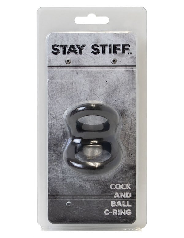 Stay Stiff - Cock And Ball C-Ring ALT5 view Color: BK