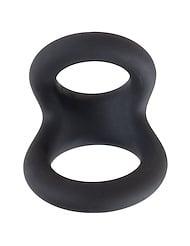Front view of STAY STIFF - COCK AND BALL C-RING