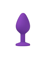 Alternate back view of FEM GEM - SILICONE PLUG W/ PURPLE GEM
