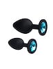Additional BLACK view of product FEM GEM - 2PC SILICONE PLUG SET with color code BK